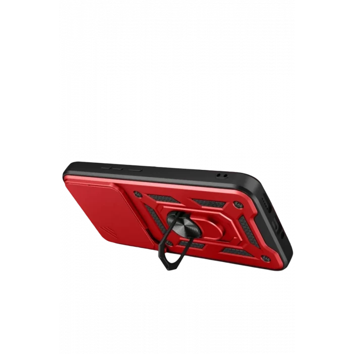 Newface Xiaomi Mi 15T Pro Pars Lens Yüzüklü Silikon - Kırmızı