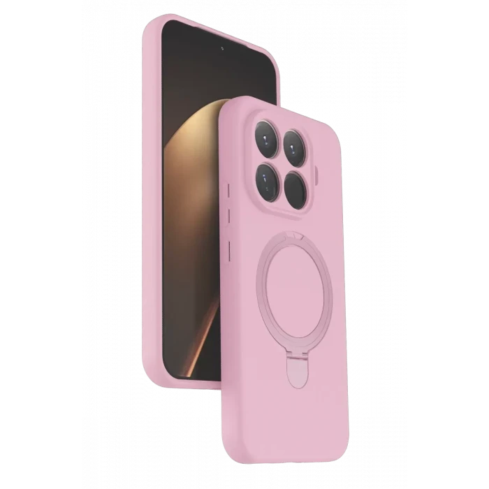 Newface Xiaomi Mi 15T Pro Regal Magsafe Standlı Kapak - Açık Pembe