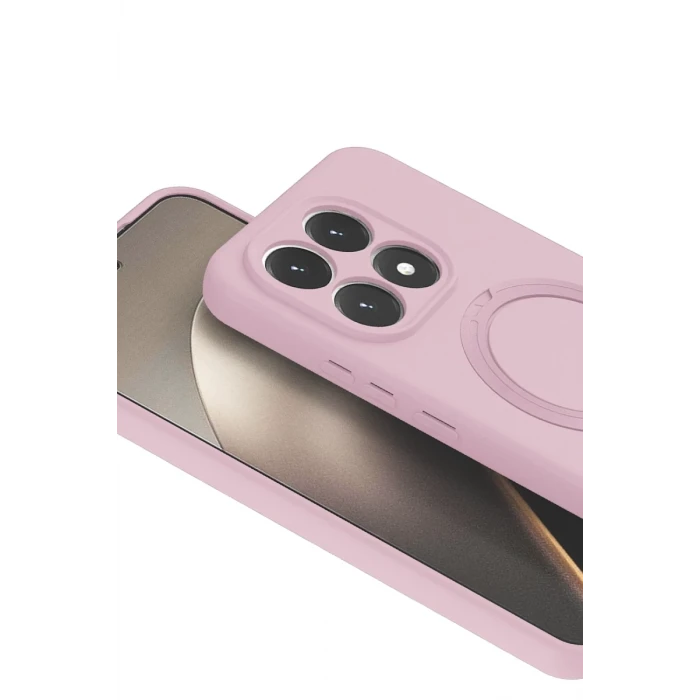 Newface Xiaomi Mi 15T Regal Magsafe Standlı Kapak - Açık Pembe