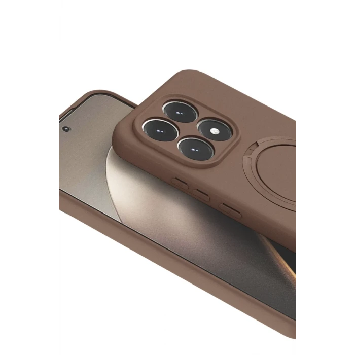 Newface Xiaomi Mi 15T Regal Magsafe Standlı Kapak - Çöl Titanyum