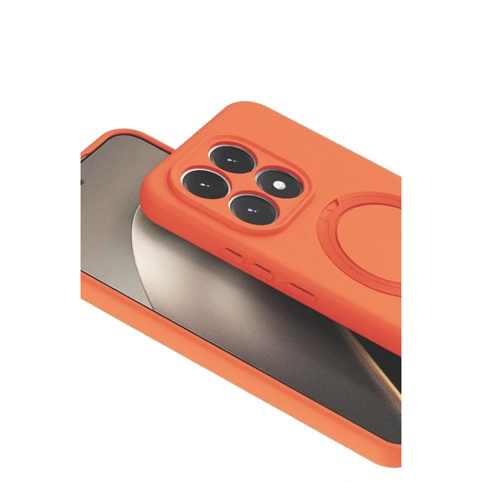 Newface Xiaomi Mi 15T Regal Magsafe Standlı Kapak - Turuncu