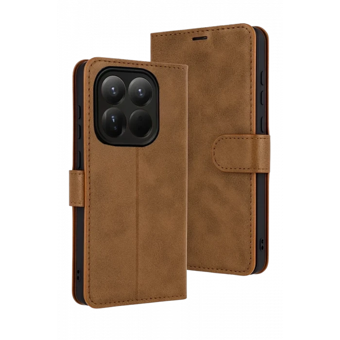 Newface Xiaomi Mi 15T Trend S Plus Kapaklı Kılıf - Taba
