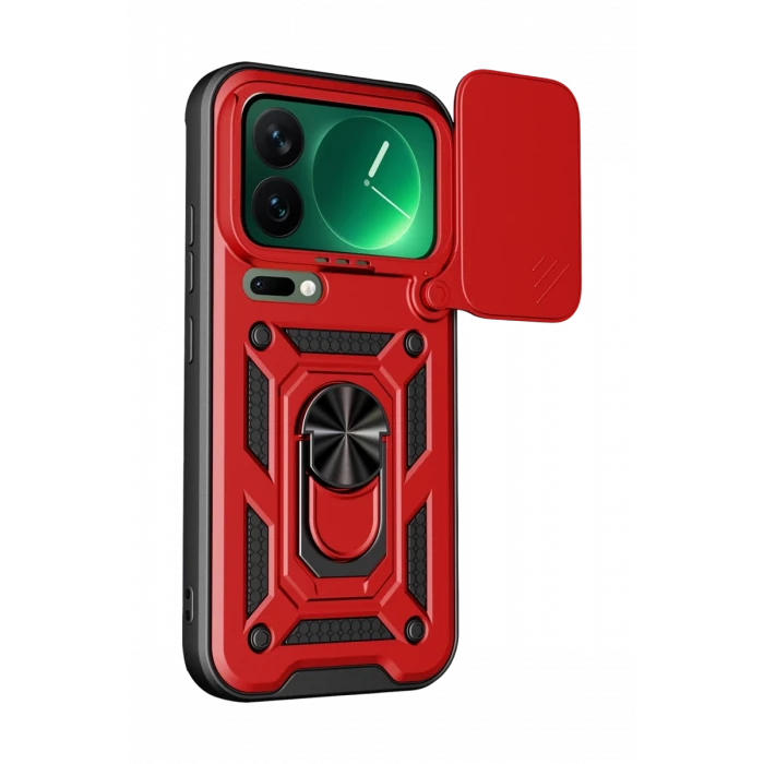 Newface Xiaomi Mi 17 Pro Max Pars Lens Yüzüklü Silikon - Kırmızı