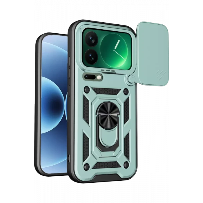 Newface Xiaomi Mi 17 Pro Max Pars Lens Yüzüklü Silikon - Yeşil