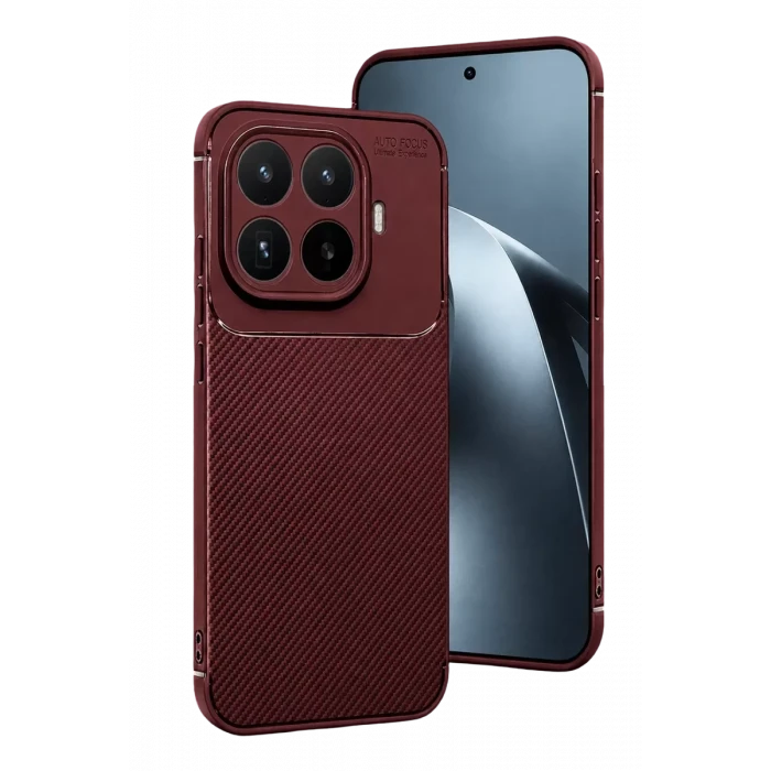 Newface Xiaomi Mi 17T Pro Auto Focus Karbon Kapak - Bordo