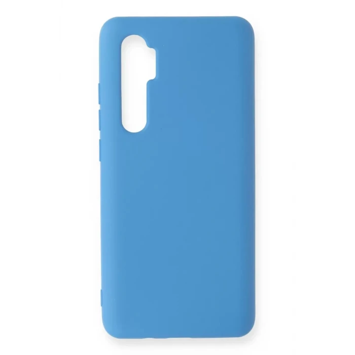 Newface Xiaomi Mi Note 10 Lite Kılıf Nano içi Kadife Silikon - Mavi