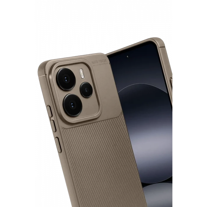 Newface Xiaomi Note 14 5G Auto Focus Karbon Kapak - Kahverengi