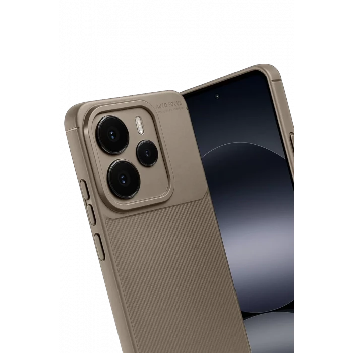 Newface Xiaomi Note 14 5G Auto Focus Karbon Kapak - Kahverengi