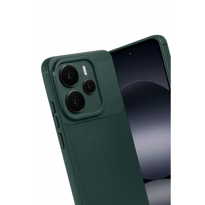 Newface Xiaomi Note 14 5G Auto Focus Karbon Kapak - Koyu Yeşil