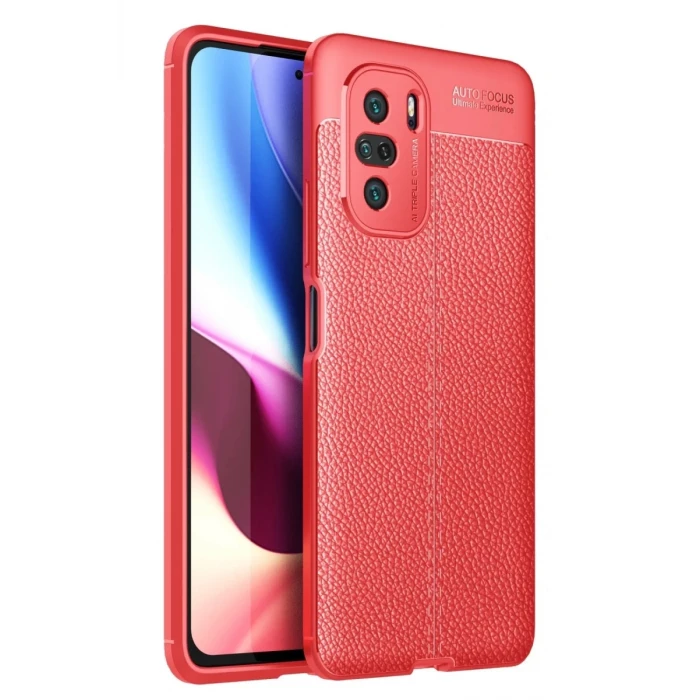 Newface Xiaomi Poco F3 Kılıf Auto Focus Kapak - Kırmızı