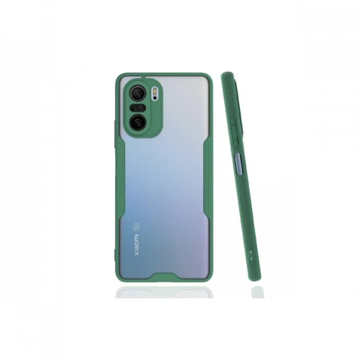 Newface Xiaomi Poco F3 Kılıf Platin Silikon - Yeşil
