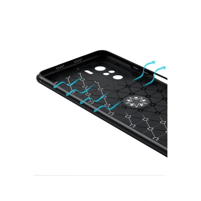 Newface Xiaomi Poco F3 Kılıf Range Yüzüklü Silikon - Mavi