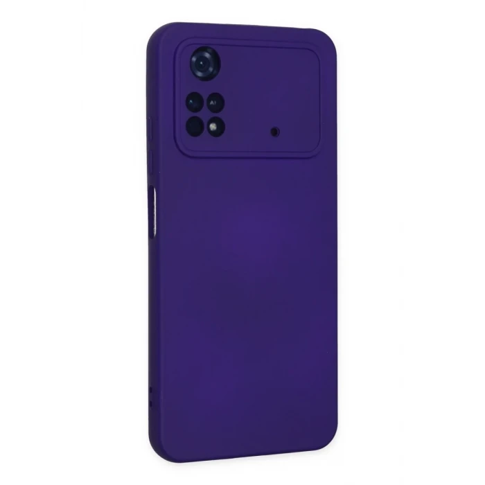 Newface Xiaomi Poco M4 Pro 4G Kılıf Nano içi Kadife Silikon - Mor