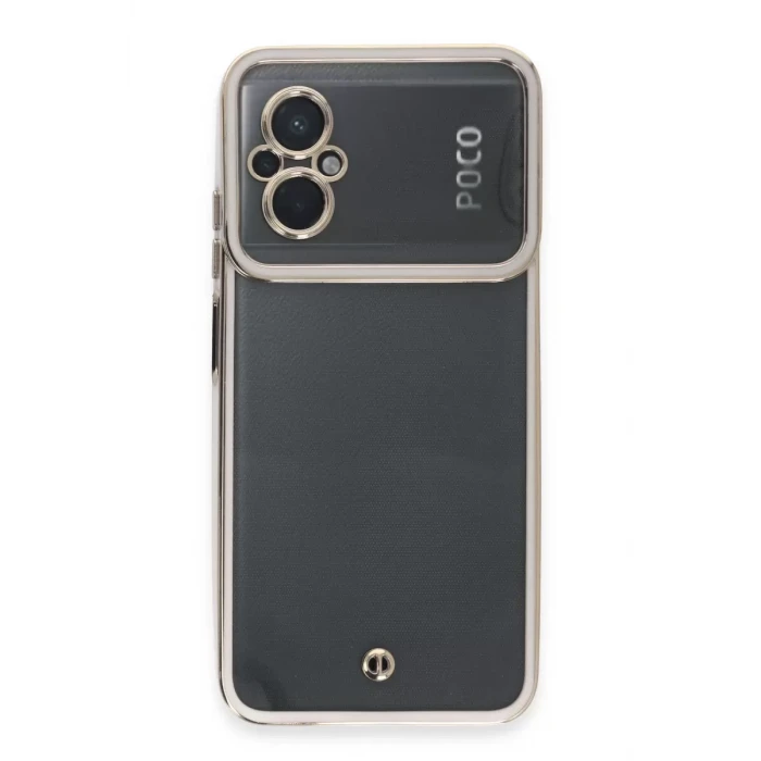 Newface Xiaomi Poco M5 Kılıf Liva Lens Silikon - Beyaz