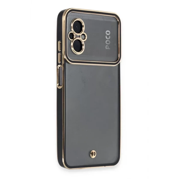 Newface Xiaomi Poco M5 Kılıf Liva Lens Silikon - Siyah