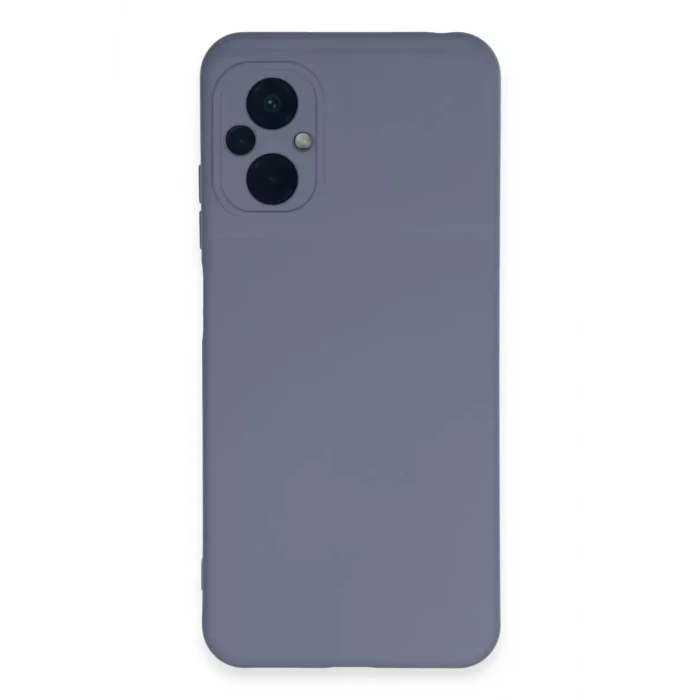 Newface Xiaomi Poco M5 Kılıf Nano içi Kadife Silikon - Gri