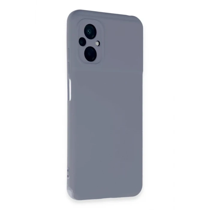Newface Xiaomi Poco M5 Kılıf Nano içi Kadife Silikon - Gri