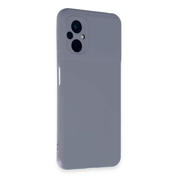 Newface Xiaomi Poco M5 Kılıf Nano içi Kadife Silikon - Gri