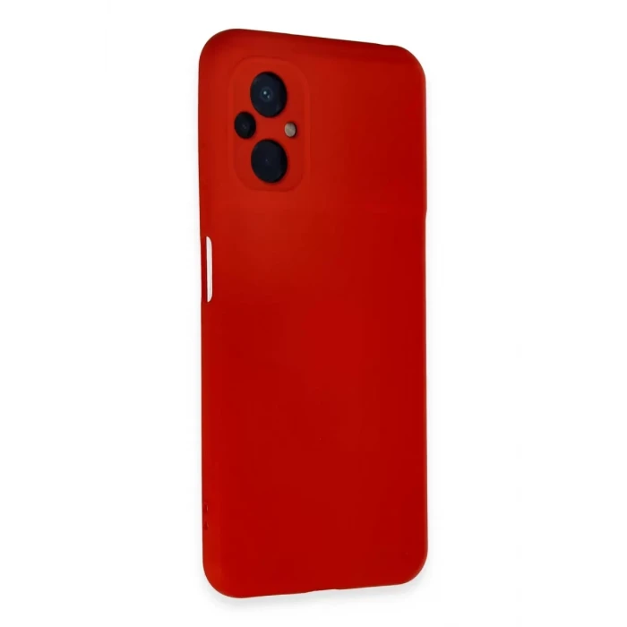 Newface Xiaomi Poco M5 Kılıf Nano içi Kadife Silikon - Kırmızı