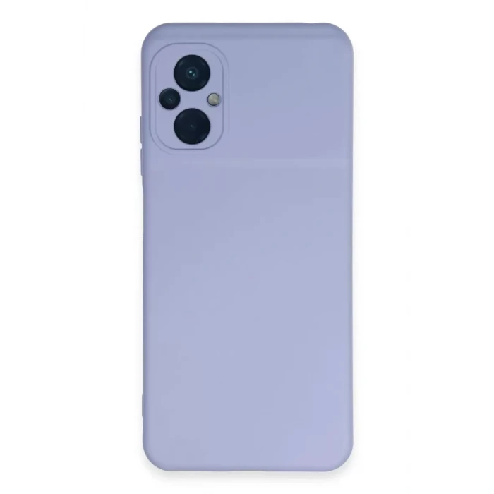 Newface Xiaomi Poco M5 Kılıf Nano içi Kadife Silikon - Lila