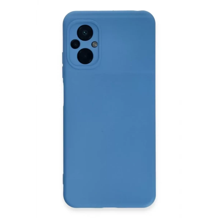 Newface Xiaomi Poco M5 Kılıf Nano içi Kadife Silikon - Mavi
