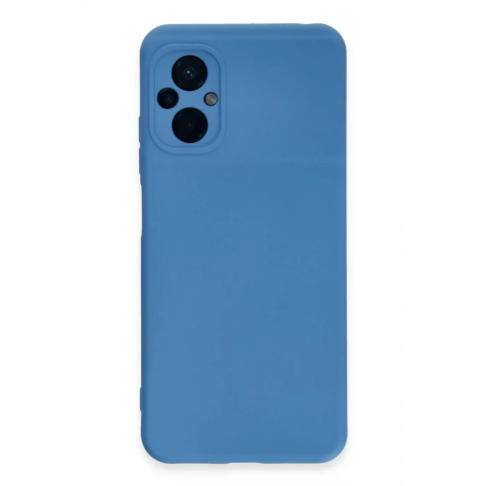 Newface Xiaomi Poco M5 Kılıf Nano içi Kadife Silikon - Mavi