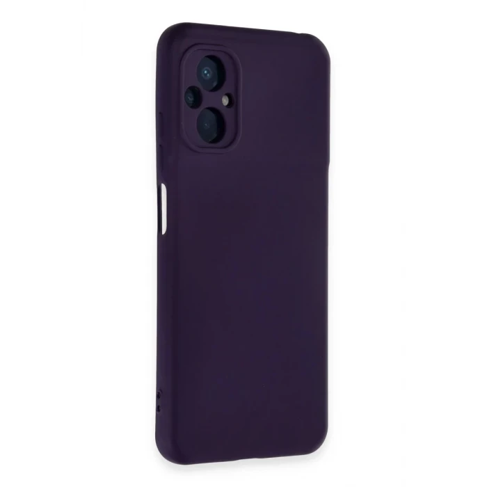 Newface Xiaomi Poco M5 Kılıf Nano içi Kadife Silikon - Mor