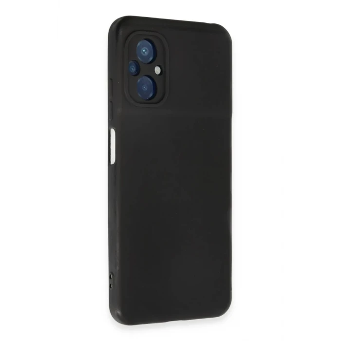 Newface Xiaomi Poco M5 Kılıf Nano içi Kadife Silikon - Siyah
