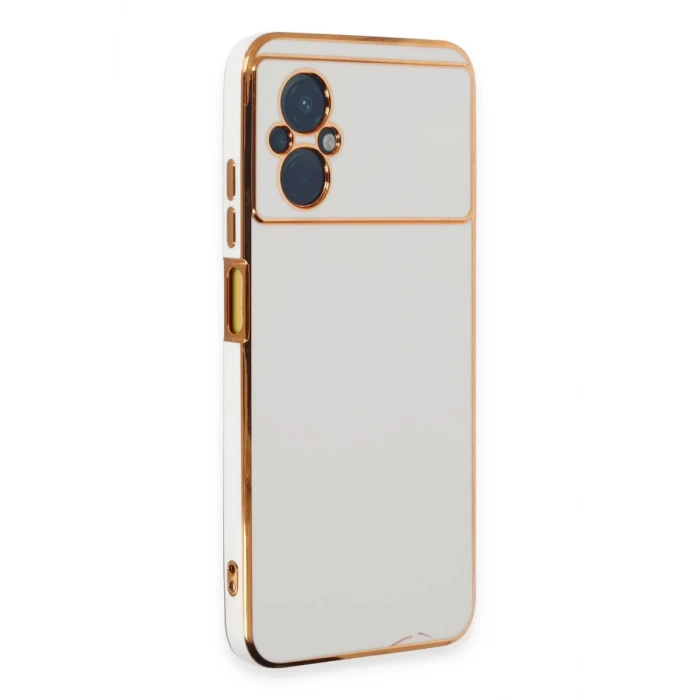Newface Xiaomi Poco M5 Kılıf Volet Silikon - Beyaz