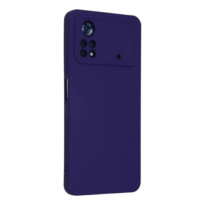 Newface Xiaomi Poco X4 Pro 5G Kılıf Nano içi Kadife Silikon - Mor