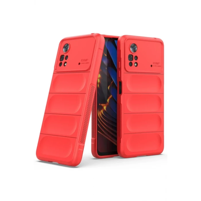 Newface Xiaomi Poco X4 Pro 5G Kılıf Optimum Silikon - Kırmızı
