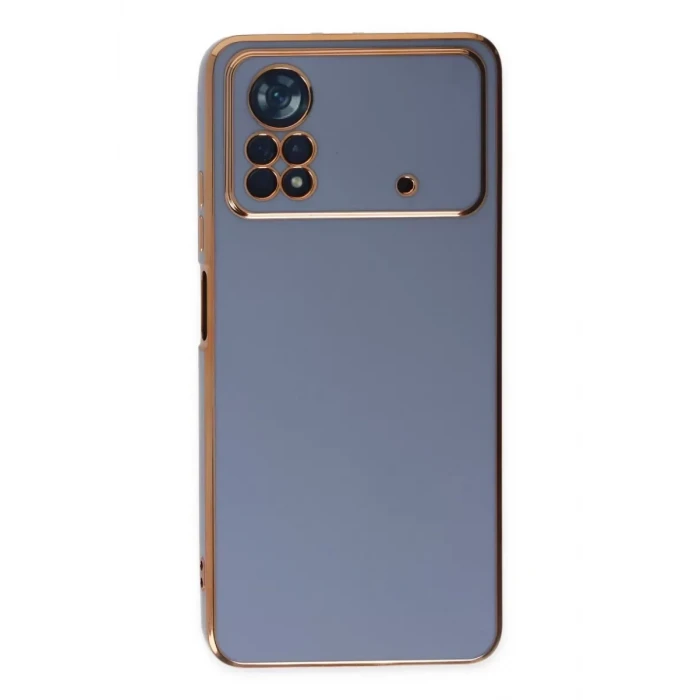 Newface Xiaomi Poco X4 Pro 5G Kılıf Volet Silikon - Mavi