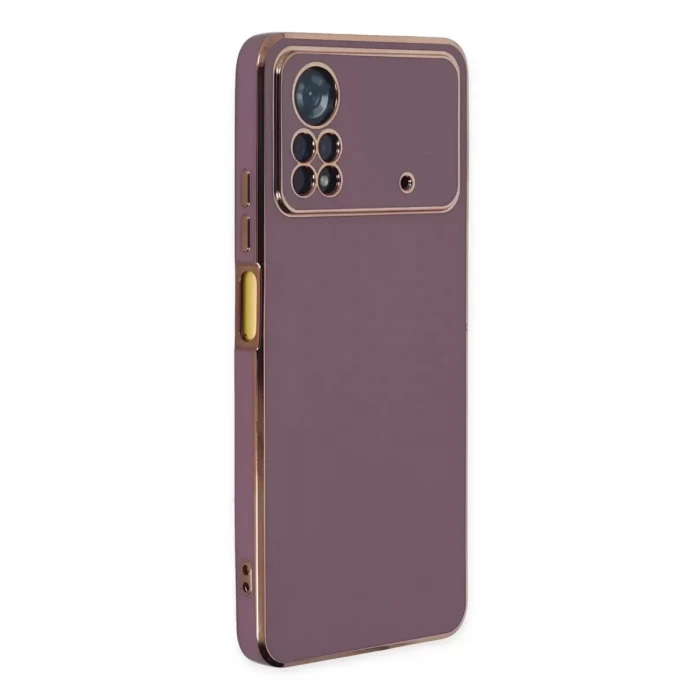 Newface Xiaomi Poco X4 Pro 5G Kılıf Volet Silikon - Mor