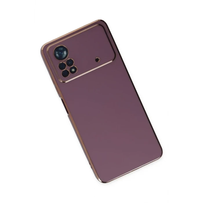 Newface Xiaomi Poco X4 Pro 5G Kılıf Volet Silikon - Mor