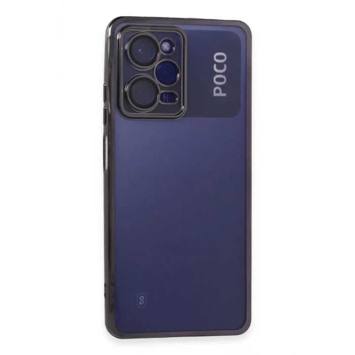 Newface Xiaomi Poco X5 Pro 5G Kılıf Razer Lensli Silikon - Mor