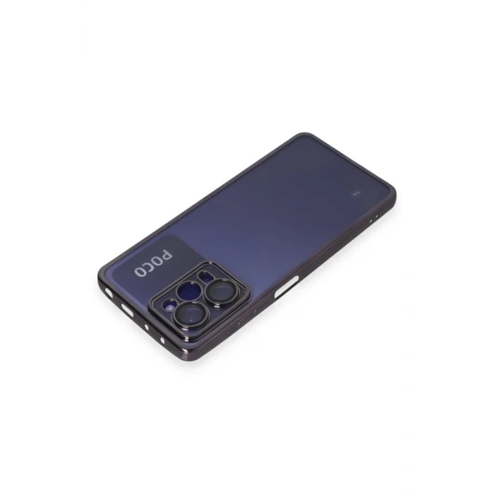 Newface Xiaomi Poco X5 Pro 5G Kılıf Razer Lensli Silikon - Mor
