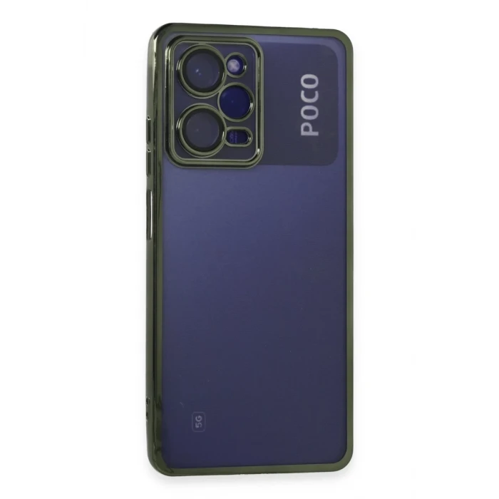 Newface Xiaomi Poco X5 Pro 5G Kılıf Razer Lensli Silikon - Yeşil