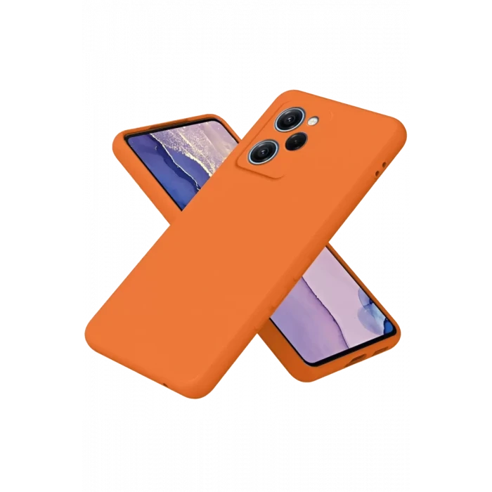 Newface Xiaomi Poco X5 Pro 5G Nano içi Kadife Silikon - Turuncu
