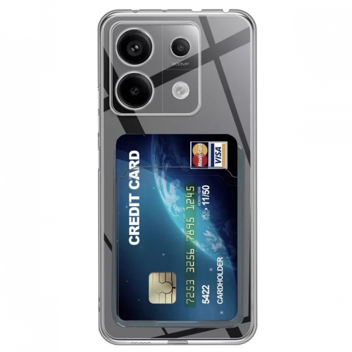 Newface Xiaomi Poco X6 Kılıf Kart Şeffaf Silikon - Şeffaf