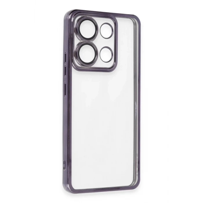 Newface Xiaomi Poco X6 Kılıf Razer Lensli Silikon - Mor