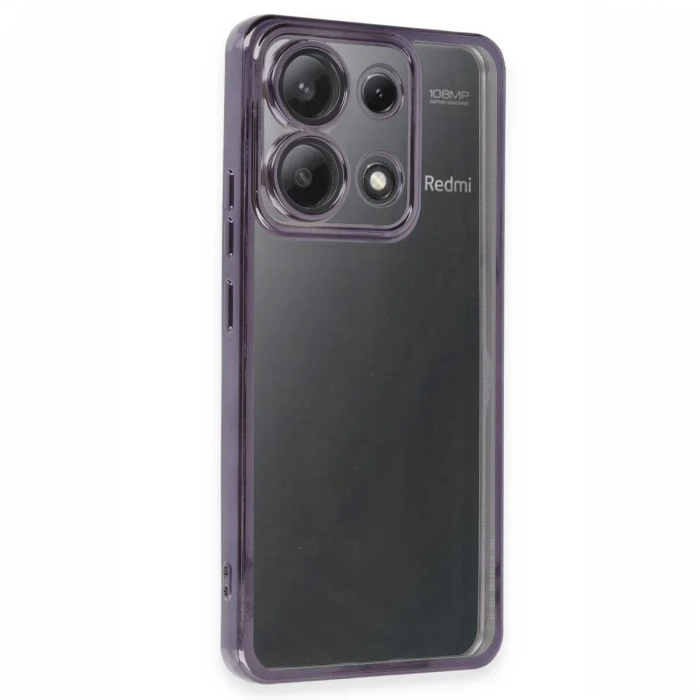 Newface Xiaomi Poco X6 Kılıf Razer Lensli Silikon - Mor