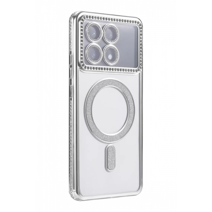 Newface Xiaomi Poco X6 Pro Joke Simli Magneticsafe Kılıf - Gümüş