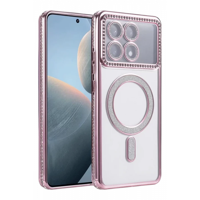 Newface Xiaomi Poco X6 Pro Joke Simli Magneticsafe Kılıf - Pembe