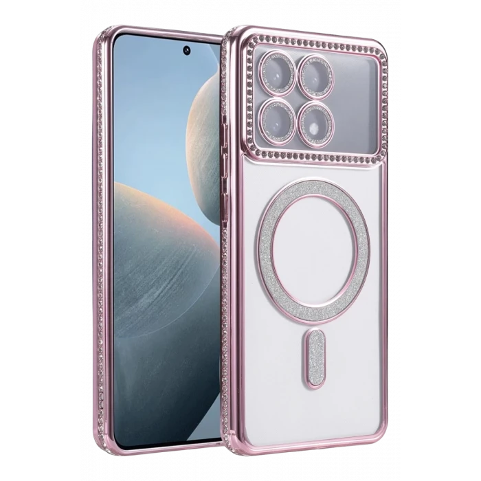 Newface Xiaomi Poco X6 Pro Joke Simli Magneticsafe Kılıf - Pembe