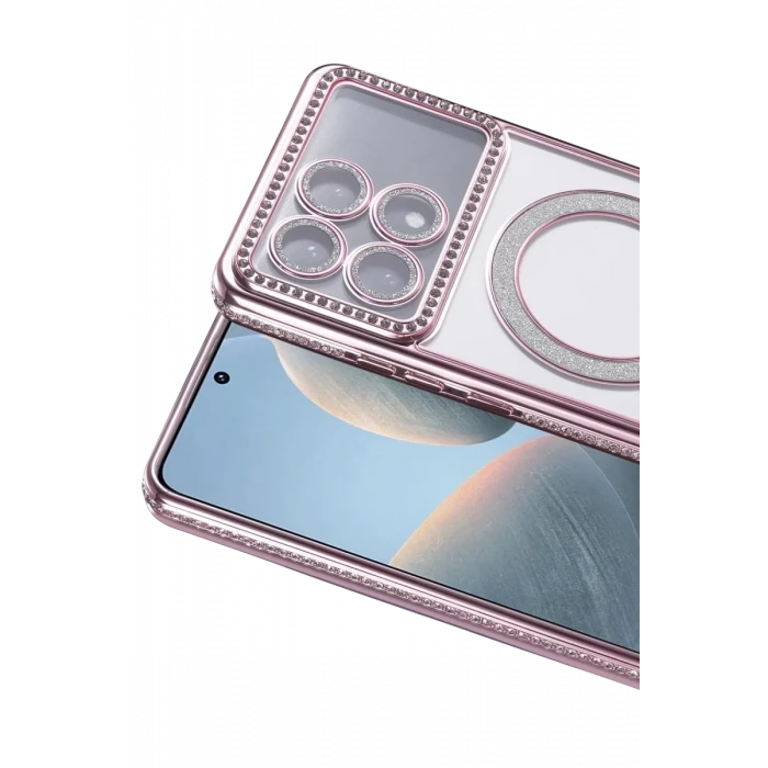 Newface Xiaomi Poco X6 Pro Joke Simli Magneticsafe Kılıf - Pembe