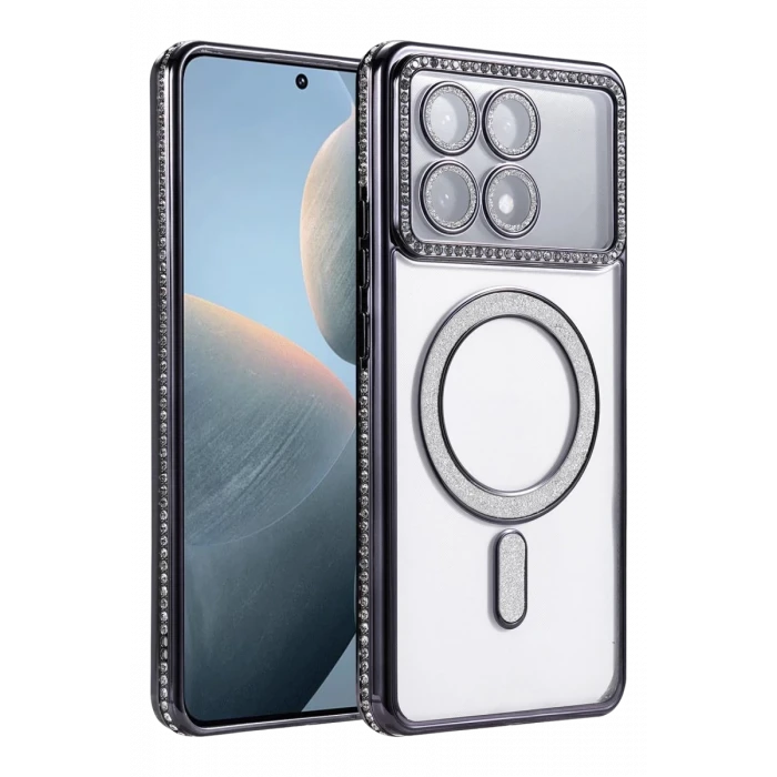 Newface Xiaomi Poco X6 Pro Joke Simli Magneticsafe Kılıf - Siyah