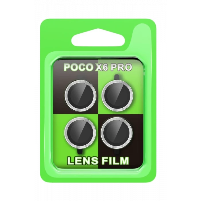 Newface Xiaomi Poco X6 Pro Raze Metal Kamera Lens - Gümüş
