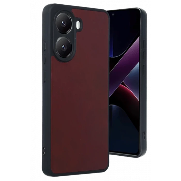 Newface Xiaomi Poco X7 Pro Kılıf Aras Deri Kapak - Bordo
