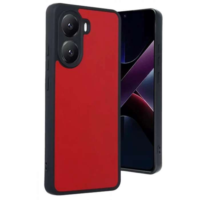 Newface Xiaomi Poco X7 Pro Kılıf Aras Deri Kapak - Kırmızı