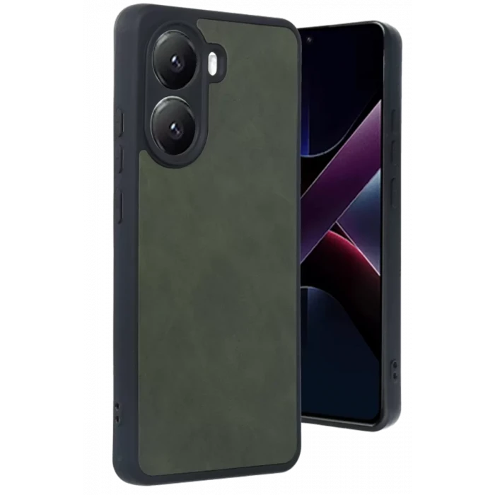 Newface Xiaomi Poco X7 Pro Kılıf Aras Deri Kapak - Koyu Yeşil